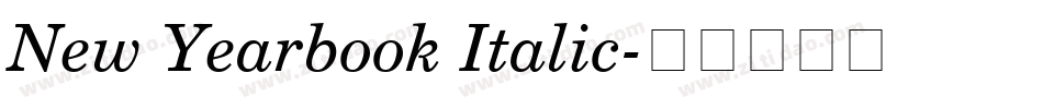 New Yearbook Italic字体转换